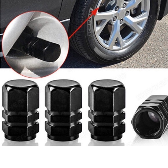 5for$10 Black Honda Tire Stem Valve Caps Car And Tire Accessories NWT - Picture 3 of 4